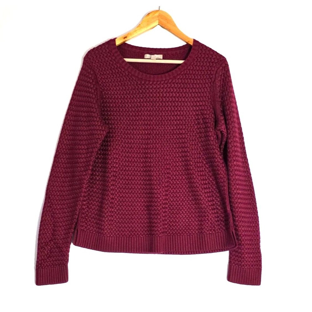 Banana Republic women s' Pullover Cable knit sweater maroon sz XL